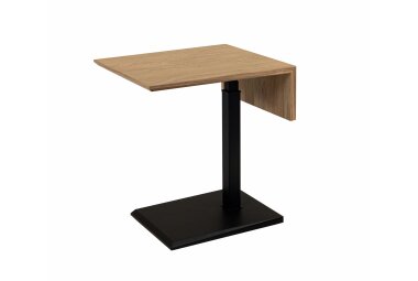 Beistelltisch höhenverstellbar Codi 55x57x47 Furnier Schwarz/Wildeiche