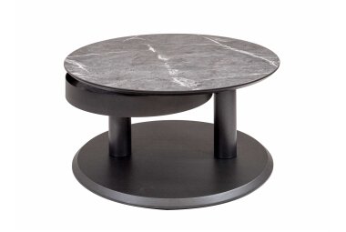 Couchtisch mit drehbarer Tischplatte Codie 75x43x75 HPL...