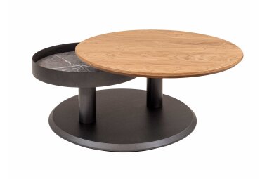 Couchtisch Tischplatte drehbar Crin 75x43x75 Furnier...