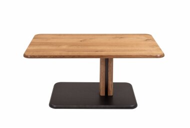 Couchtisch höhenverstellbar Colly 100x49x60 Massivholz Grau/Wildeiche