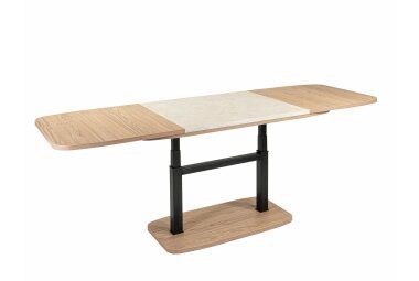 Couchtisch höhenverstellbar ausziehbar Cora 110x53x63 Eiche/Sandstein