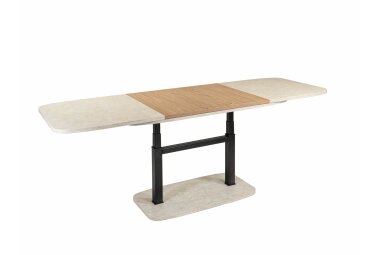 Couchtisch höhenverstellbar ausziehbar Cora 110x53x63 Sandstein/Eiche