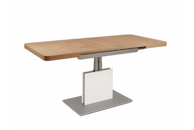 Couchtisch höhenverstellbar ausziehbar Con 110x57x70 Wildeiche Bianco